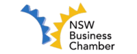 A logo of NSW Business Chamber with their icon